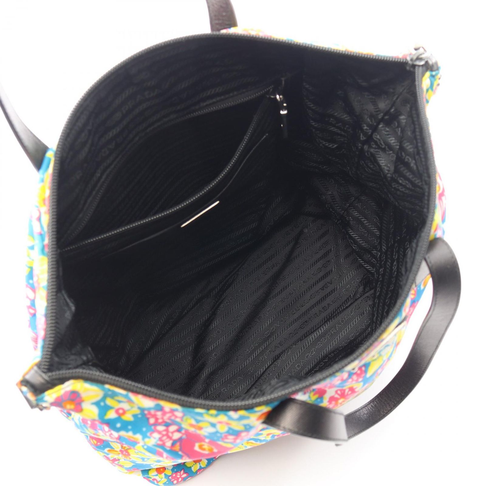 PRADA プラダ TESSUTO STAMPAT 花柄 2WAY トートバッグ PRADA プラダ TESSUTO STAMPAT 花柄 2WAY トートバッグ