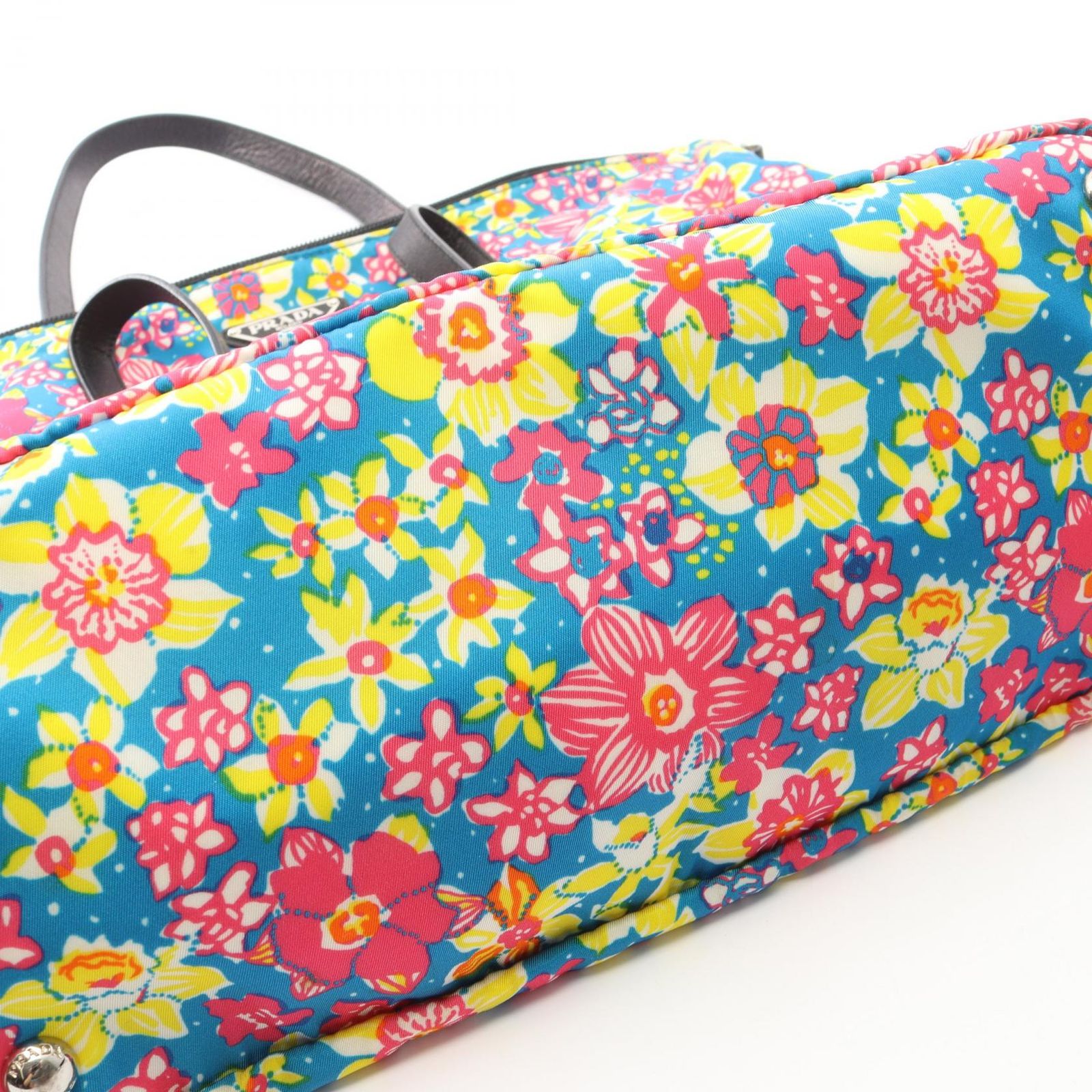 PRADA プラダ TESSUTO STAMPAT 花柄 2WAY トートバッグ PRADA プラダ TESSUTO STAMPAT 花柄 2WAY トートバッグ