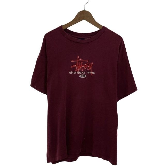 【中古】　STUSSY　OLD STUSSY　Tシャツ　90s vintage　90年代　紺タグ　半袖　カットソー　トップス　クルーネック　ロゴT　ブランドロゴ　プリント　オーバーサイズ　USA製　ストリート　古着　/1100