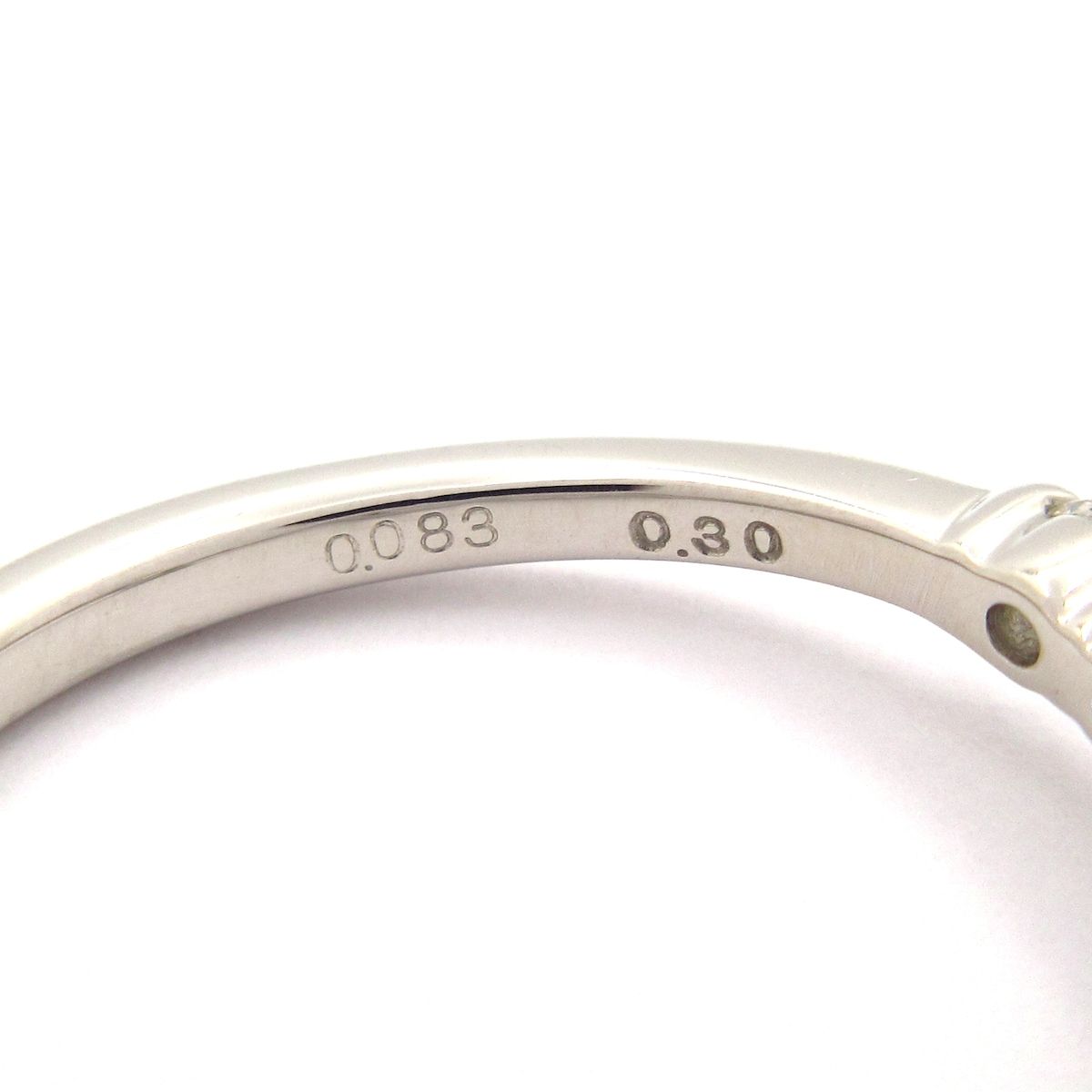 Unbranded(ノーブランド) リング美品 Pt900×ダイヤモンド 総重量:3.1g/0.083刻印/0.30刻印