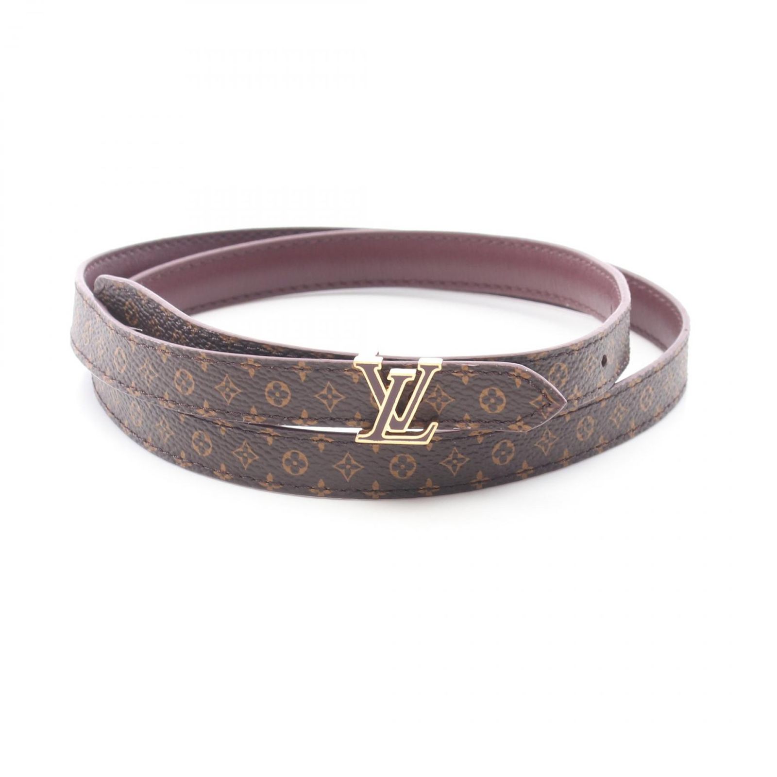LOUIS VUITTON ルイ・ヴィトン ミニLVエナメル 15MM リバーシブル ベルト