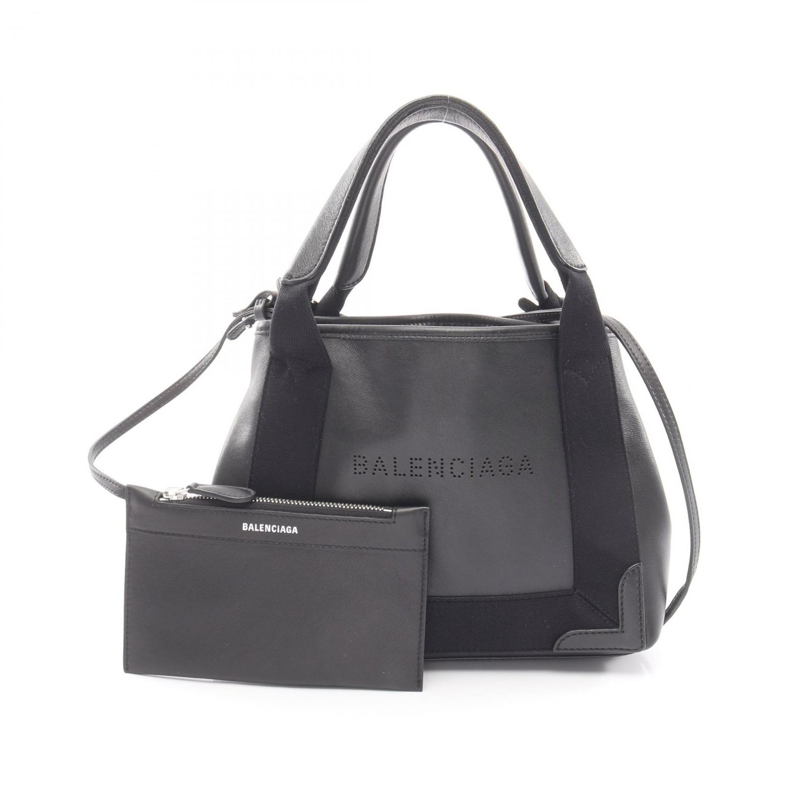 BALENCIAGA バレンシアガ ネイビーカバ XS 2WAY ハンドバッグ