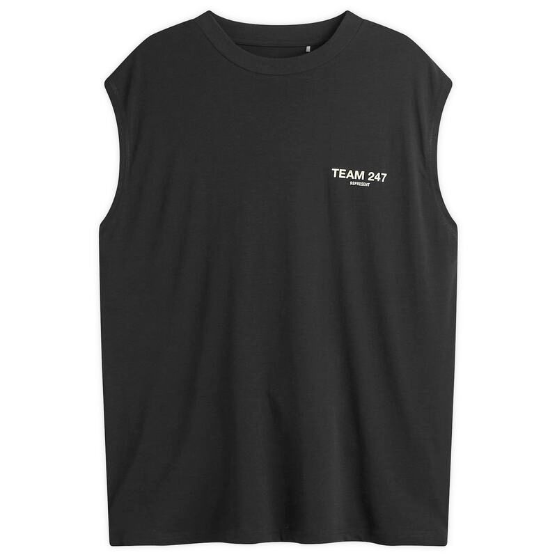 リプレゼント メンズ トップス タンクトップ Representeam 247 Oversized Tank Jet Black ブラック