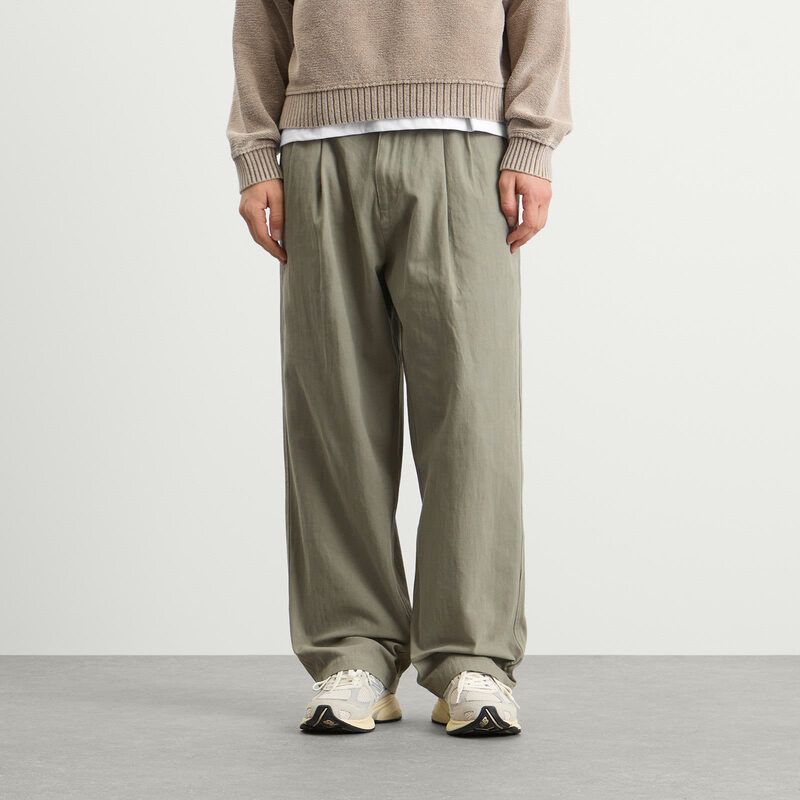 バターグッズ メンズ ボトムス カジュアルパンツ プリーツ Butter Goods Pleated Trousers Washed Fatigue バターグッズ メンズ ボトムス カジュアルパンツ プリーツ Butter Goods Pleated Trousers Washed Fatigue