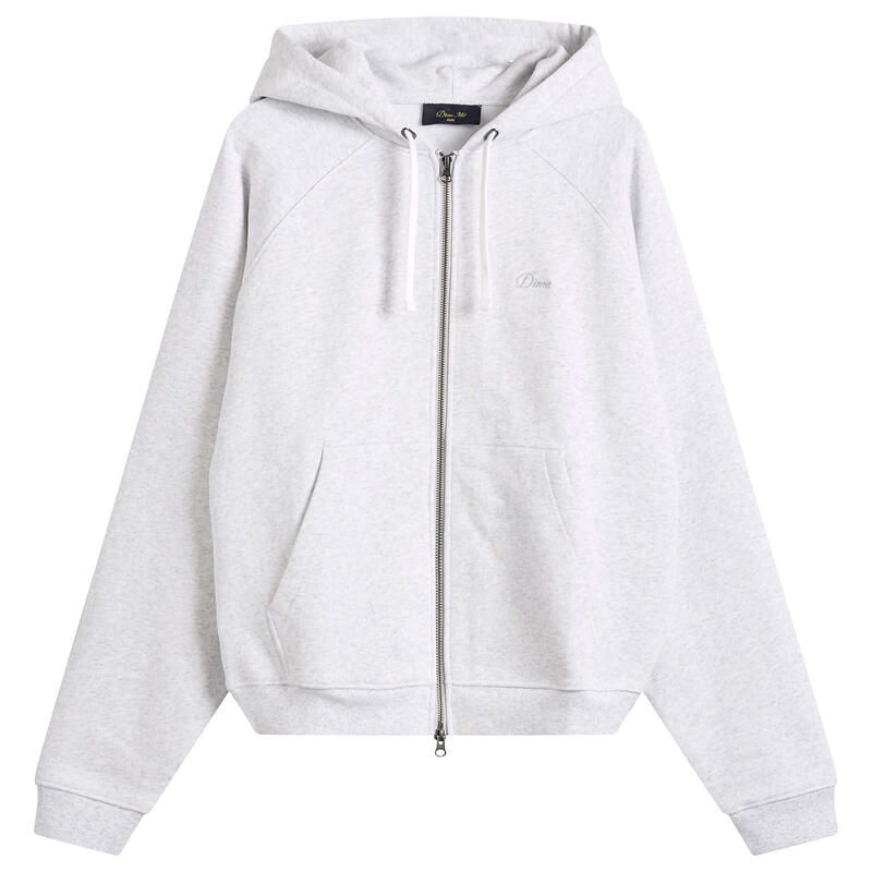 ダイム メンズ アウター パーカー・スウェット ロゴ Dime Cursive Smallogo Zip Hoodie Ash アッシュ