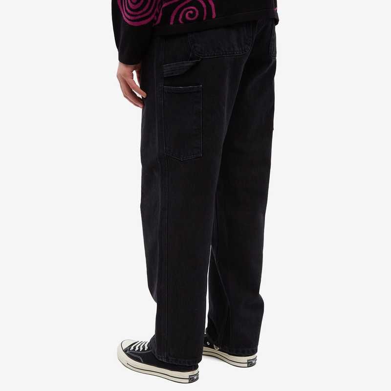 カーハート メンズ ボトムス カジュアルパンツ デニム Carhartt WIP Denim Single Knee Pant Black Stone Washed ブラック