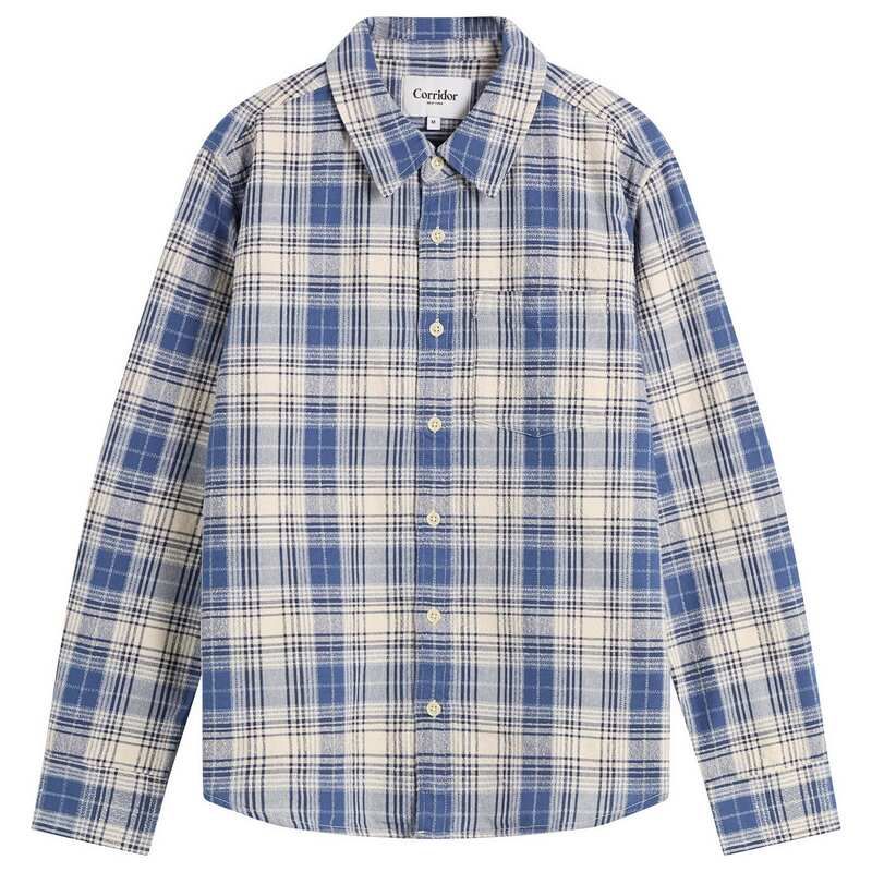 コリドー メンズ トップス シャツ Corridor Equinox Long Sleeve Shirt Navy ネイビー
