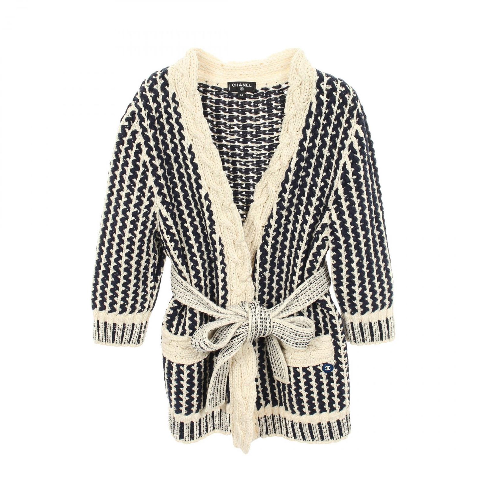CHANEL シャネル ケーブルニット カーディガン