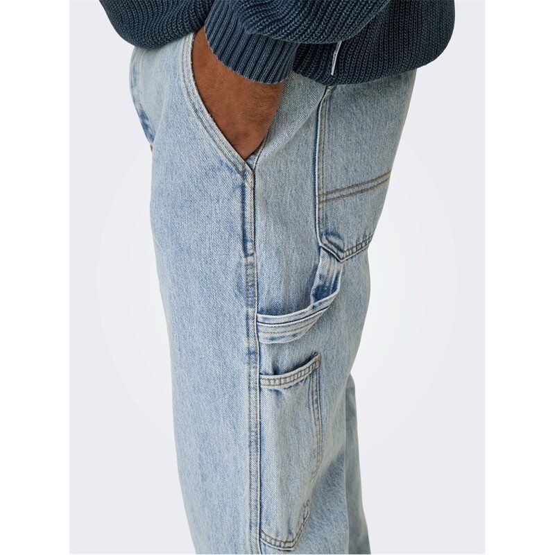 オンリー メンズ ボトムス デニムパンツ ジーンズ Only Jeans Sn99 LBlue Denim デニム