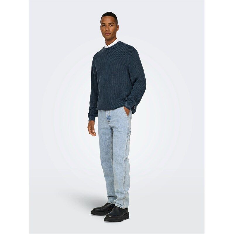 オンリー メンズ ボトムス デニムパンツ ジーンズ Only Jeans Sn99 LBlue Denim デニム
