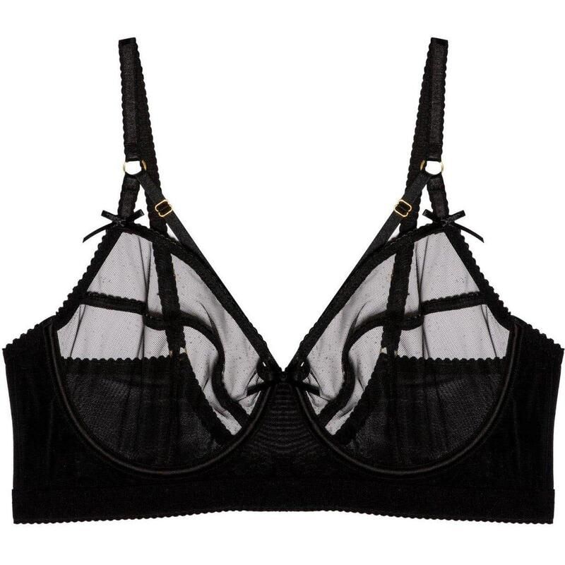プレイフルプロミス レディース アンダーウェア ブラジャー メッシュ Playful Promises Josie Black Mesh D Bra Black ブラック