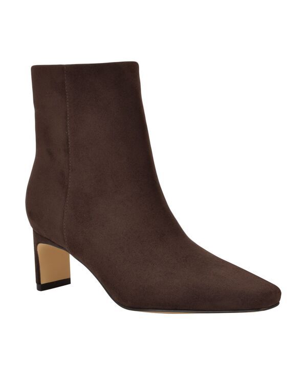カルバンクライン レディース シューズ ブーツ・レインブーツ Calvin Klein Womens Caselle Square Toe Dress Booties Dark Brown ブラウン