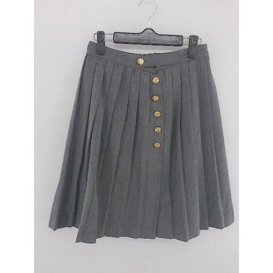 ◇ Khaju カージュ 膝下丈 プリーツ スカート 26 グレー レディース 【中古】 【1002796692703】