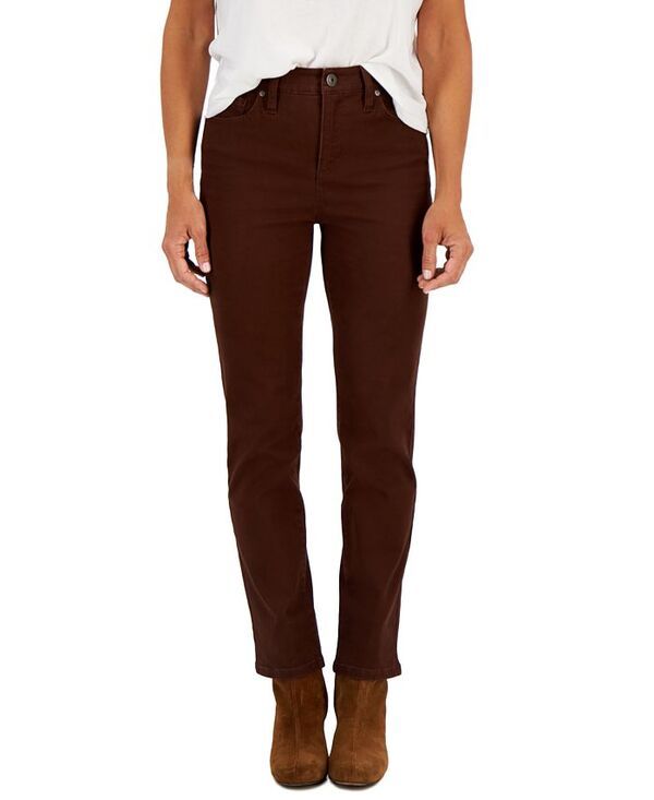 スタイルアンドコー レディース ボトムス デニムパンツ プチ ジーンズ Style Co Petite High Rise Natural StraightLeg Jeans Grand Brown ブラウン
