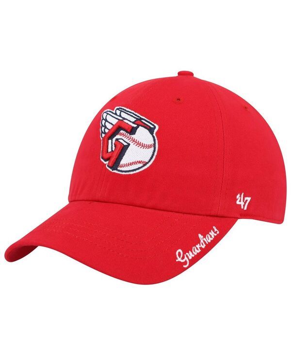 47 ブランド レディース アクセサリー 帽子 47 Brand Womens Red Cleveland Guardians Teamiata Clean Up Adjustable Hat Red レッド