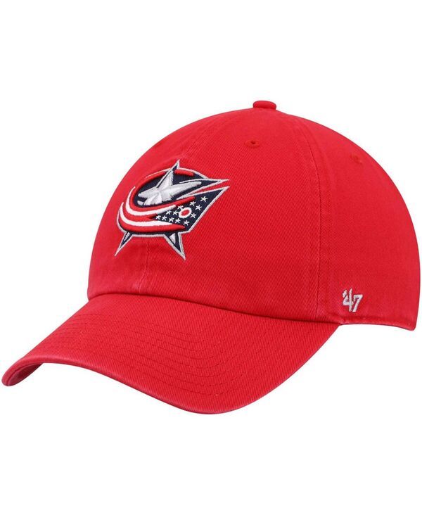47 ブランド メンズ アウター ジャケット・ブルゾン ジャケット 47 Brand Mens Red Columbus Blue Jackets Team Clean Up Adjustable Hat Red レッド