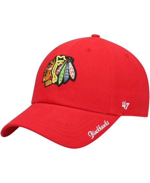 47 ブランド レディース アクセサリー 帽子 47 Brand Womens Red Chicago Blackhawks Teamiata Clean Up Adjustable Hat Red レッド