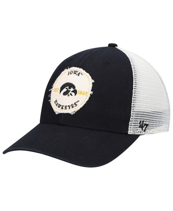 47 ブランド メンズ アクセサリー 帽子 47 Brand Mens 47 Black Iowa Hawkeyes Howell Mvp Trucker Snapback Hat Black ブラック