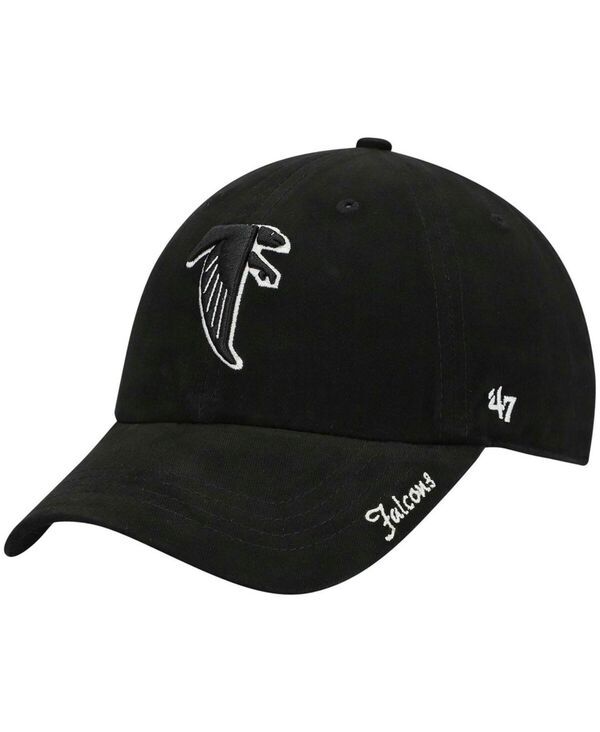 47 ブランド レディース アクセサリー 帽子 47 Brand Womens Black Atlanta Falcons Miata Clean Up Legacy Adjustable Hat Black ブラック