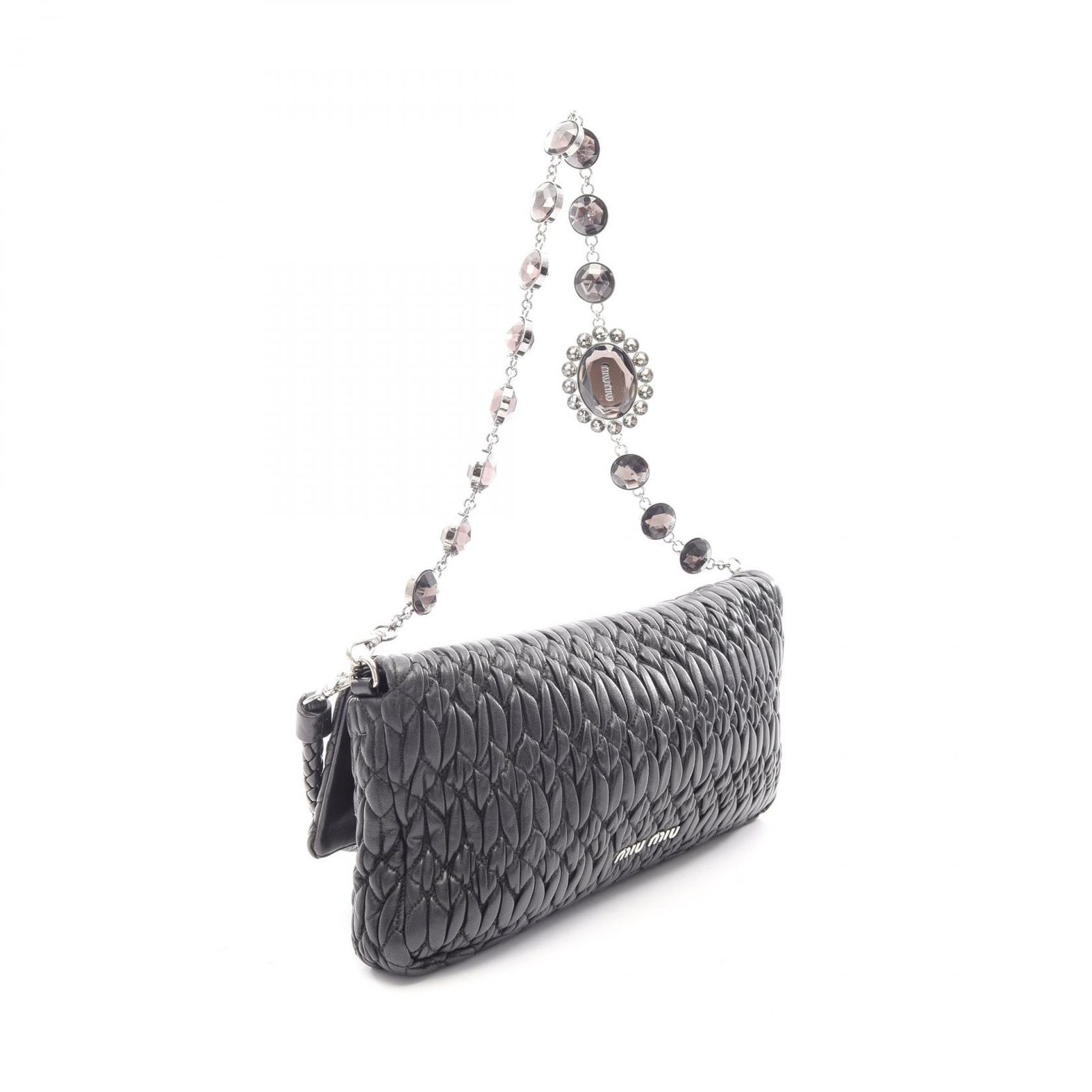 Miu Miu ミュウ ミュウ NAPPA CRYSTAL マテラッセ ショルダーバッグ 