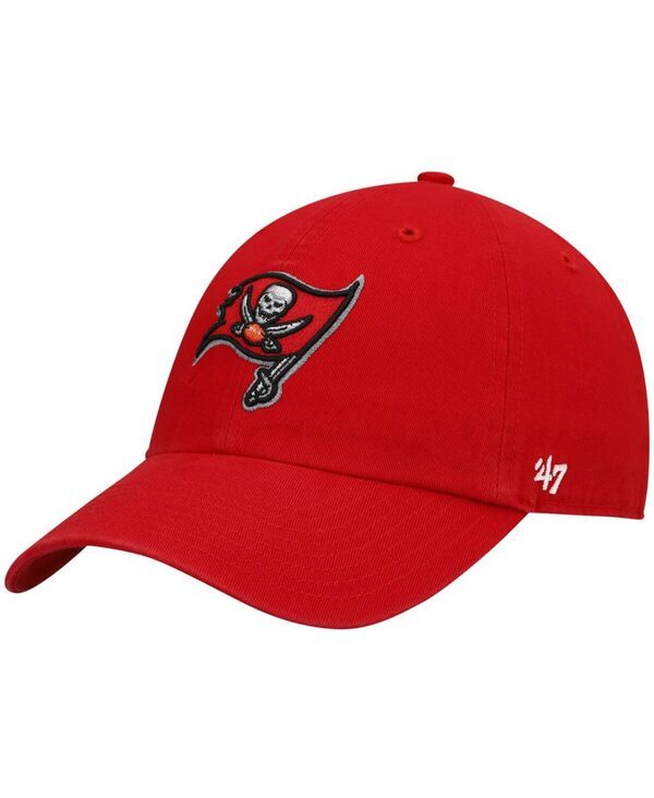 47 ブランド メンズ アクセサリー 帽子 ロゴ 47 Brand Mens Red Tampa Bay Buccaneers Primary Logo Clean Up Adjustable Hat Red レッド