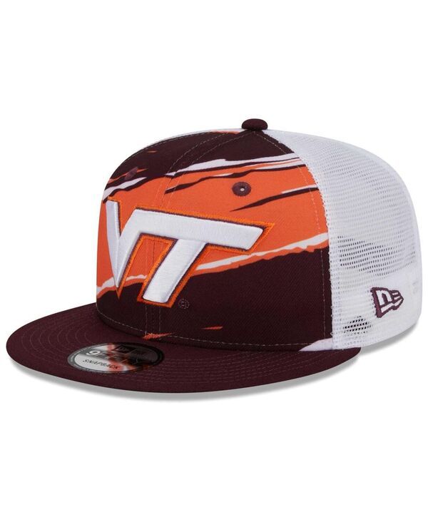 ニューエラ メンズ アクセサリー 帽子 New Era Mens Maroon Virginia Tech Hokies Tear Trucker 9FIFTY Snapback Hat Maroon マルーン
