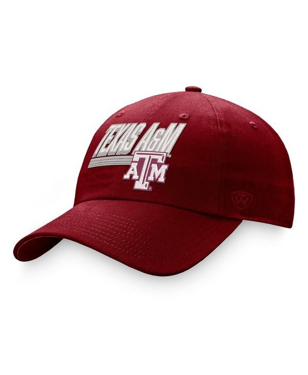 トップオブザワールド メンズ アクセサリー 帽子 Top of the World Mens Maroon Texas AM Aggies Slice Adjustable Hat Maroon マルーン