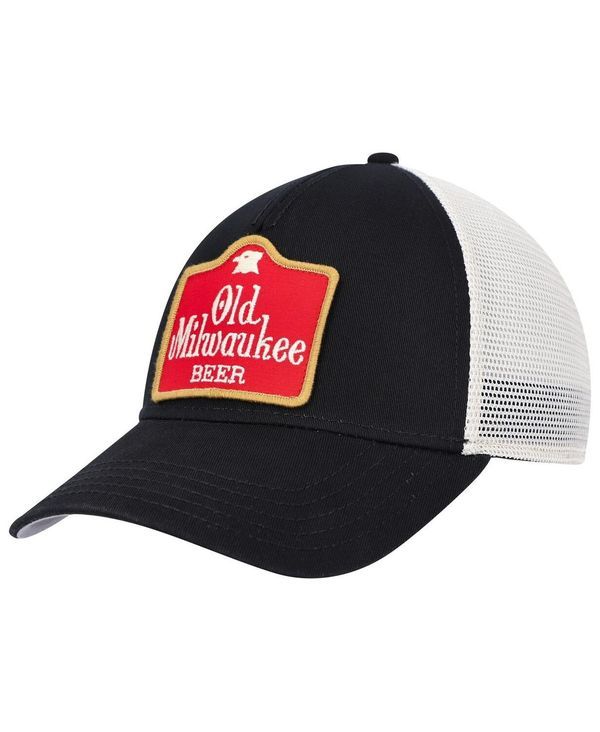 アメリカンニードル メンズ アクセサリー 帽子 American Needle Mens Black Cream Old Milwaukee Valin Trucker Snapback Hat Black Cream クリーム