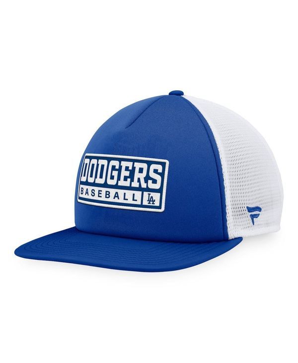 マジェスティック メンズ アクセサリー 帽子 Majestic Mens Royal White Los Angeles Dodgers Foam Trucker Snapback Hat Royal White ホワイト