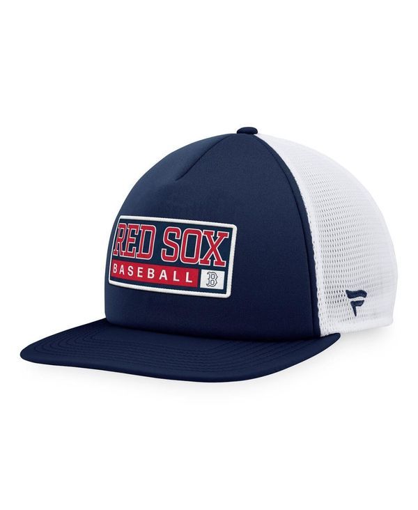 マジェスティック メンズ アクセサリー 帽子 Majestic Mens Navy White Boston Red Sox Foam Trucker Snapback Hat Navy White ホワイト
