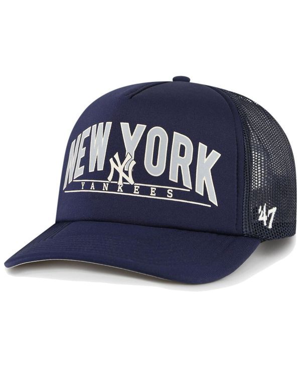 47 ブランド メンズ アクセサリー 帽子 47 Brand Mens Navy New York Yankees Backhaul Foam Trucker Snapback Hat Navy ネイビー