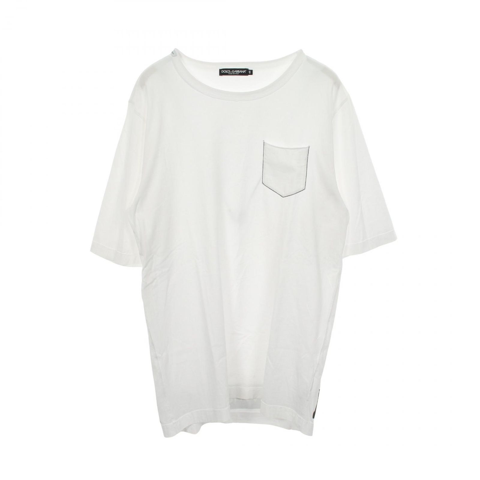 DOLCE & GABBANA ドルチェアンドガッバーナ バックプリント ポケット付き クルーネック 半袖Tシャツ