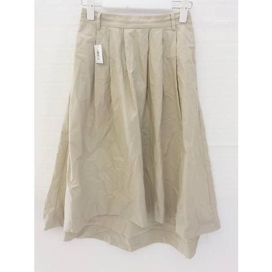 ◇ green label relaxing グリーンレーベル UNITED ARROWS ウエストゴム ロング ギャザー スカート 36 ベージュ レディース 【中古】 【1002796908781】