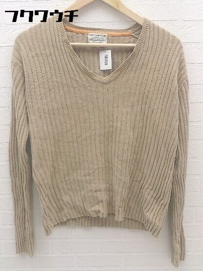 ◇ NICOLE CLUB FOR MEN ニコルクラブフォーメン Vネック コットン ニット 長袖 セーター サイズ46 ベージュ メンズ 【1002796904431】 11,277円