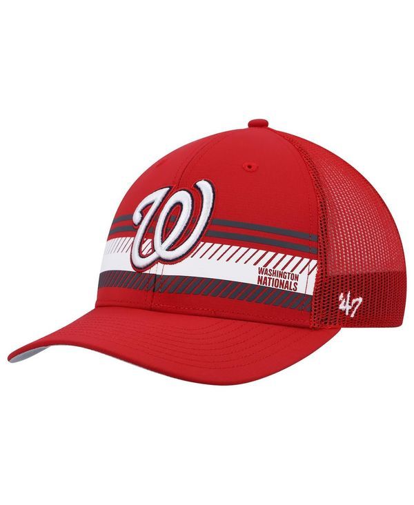 47 ブランド メンズ アクセサリー 帽子 47 Brand Mens 47 Red Washington Nationals Cumberland Trucker Snapback Hat Red レッド