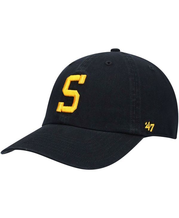 47 ブランド メンズ アクセサリー 帽子 Tシャツ 47 Brand Mens Black Pittsburgh Steelers Clean Up Alternate Adjustable Hat Black ブラック