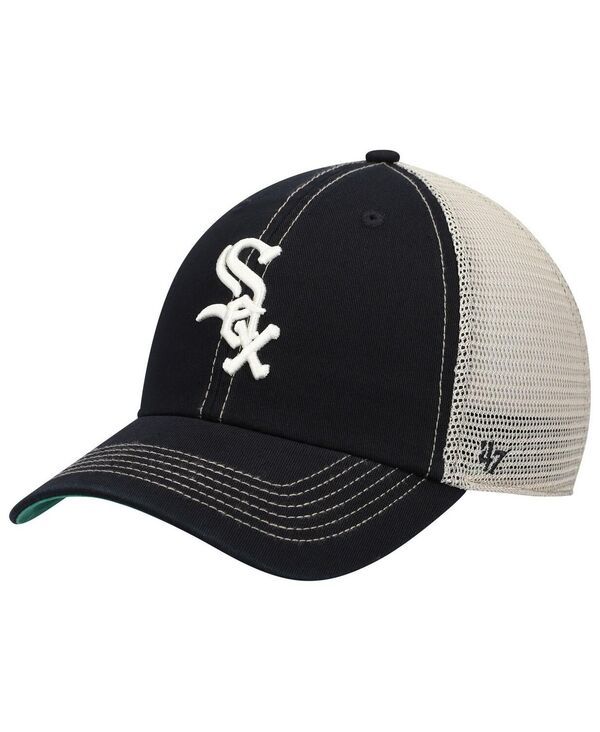 47 ブランド メンズ アクセサリー 帽子 47 Brand Mens Black Chicago White Sox Trawler Clean Up Trucker Snapback Hat Black ブラック