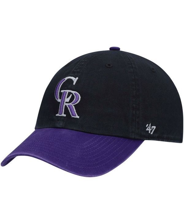 47 ブランド メンズ アクセサリー 帽子 47 Brand Mens Black Colorado Rockies Alternate Clean Up Adjustable Hat Black ブラック
