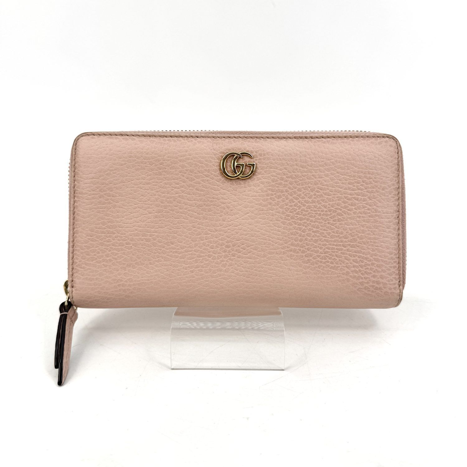 GUCCI GGマーモント ラウンドファスナー長財布 ピンク - メルカリ