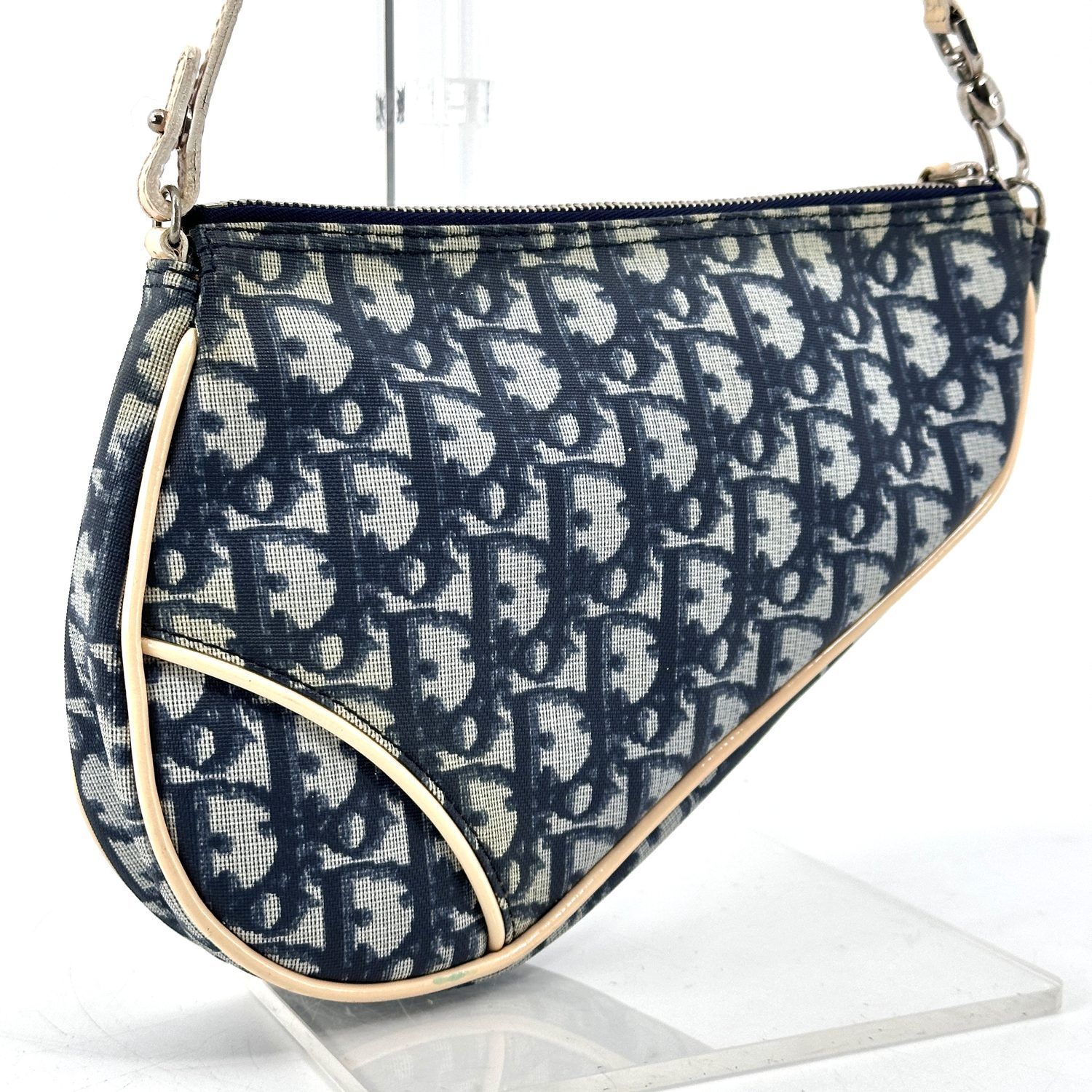 Dior トロッター ミニサドルバッグ ネイビー CR0091 - メルカリ