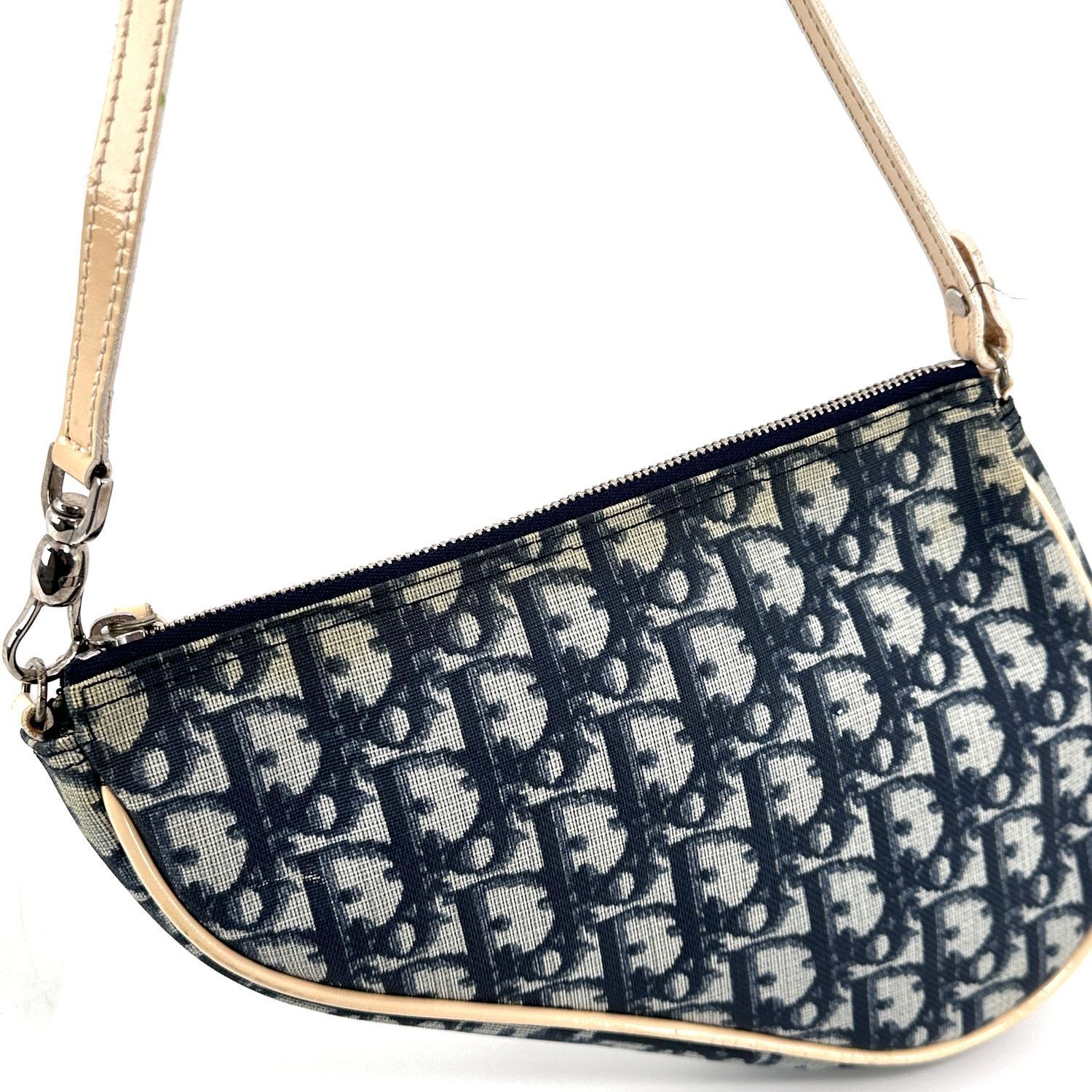 Dior トロッター ミニサドルバッグ ネイビー CR0091 - メルカリ