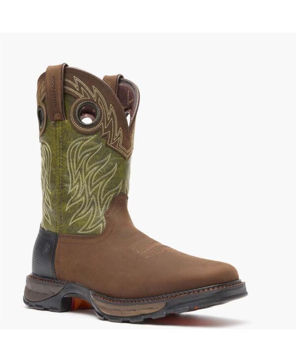 ドゥランゴ メンズ シューズ ブーツ・レインブーツ Durango Mens Maverick XP Waterproof Western Work Boot Oiled brown and forest green グリーン