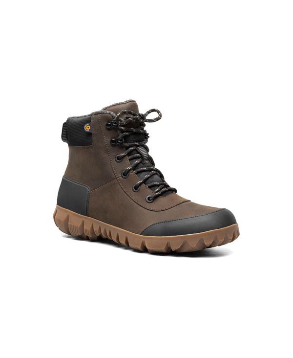 ボグス メンズ シューズ ブーツ・レインブーツ レザー BOGS Mens Arcata Urban Leather Mid SlipResistant Boot Chocolate チョコレート