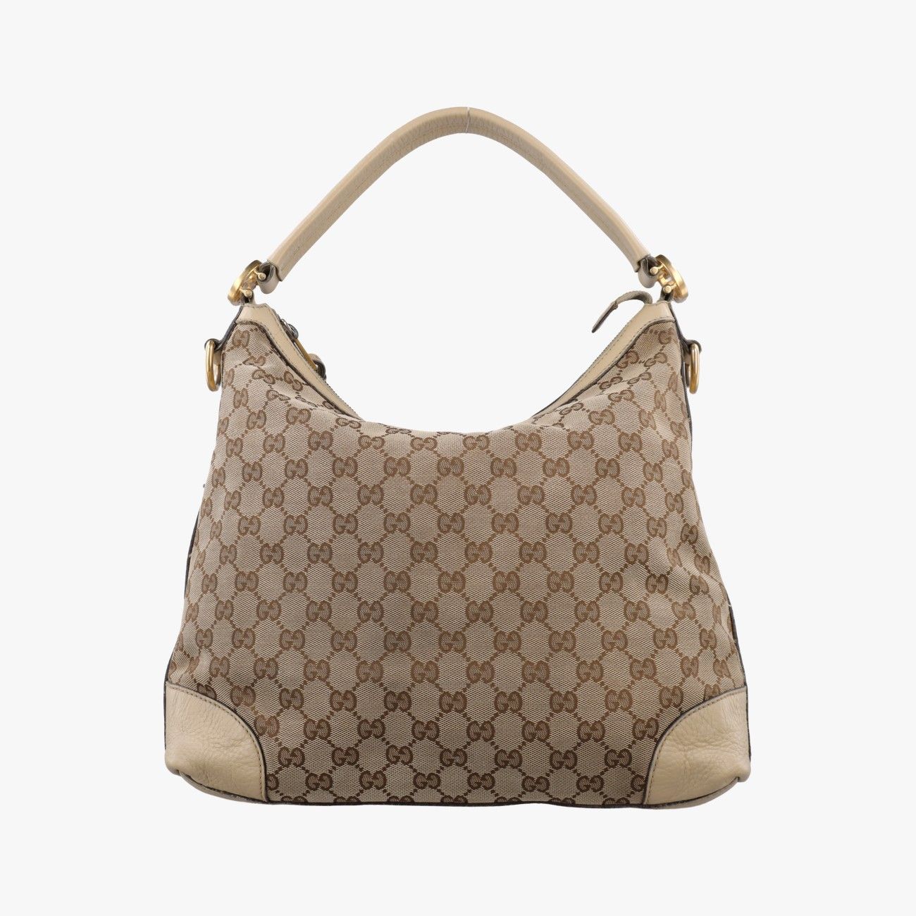 グッチGucciミス GG ホーボー ベージュ×ホワイト キャンバス×レザー 326514 E016216438