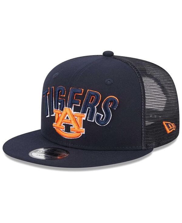 ニューエラ メンズ アクセサリー 帽子 New Era Mens Navy Auburn Tigers Grade Trucker 9FIFTY Snapback Hat Navy ネイビー