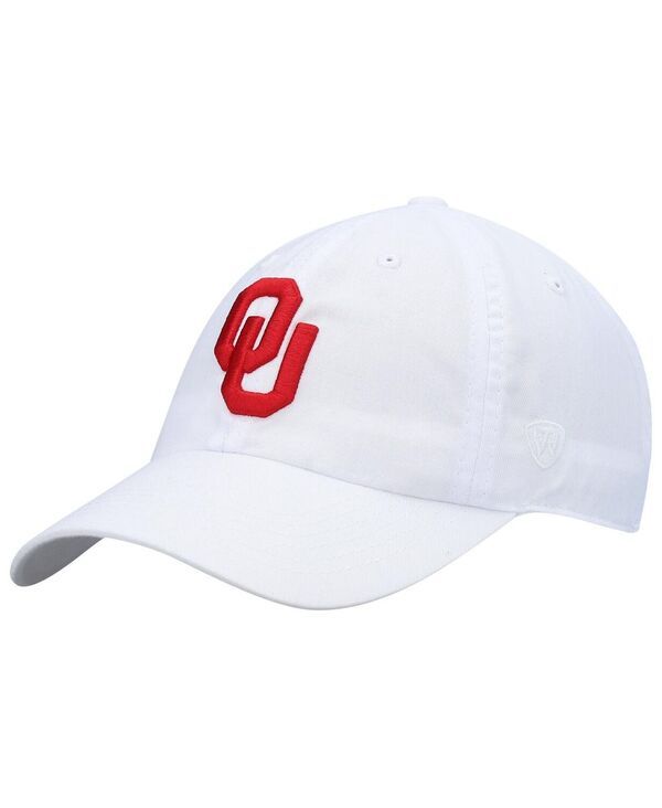 トップオブザワールド メンズ アクセサリー 帽子 Top of the World Mens White Oklahoma Sooners Staple Adjustable Hat White ホワイト