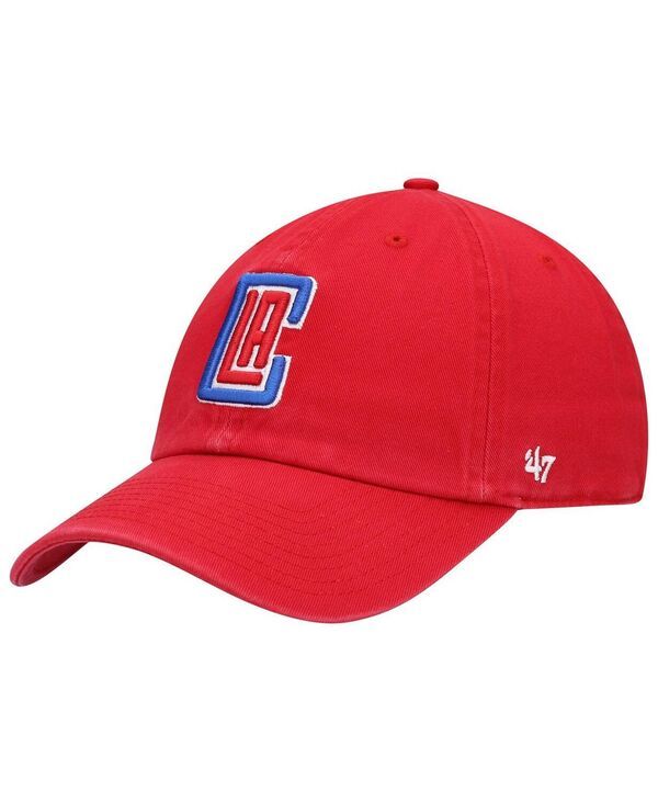 47 ブランド メンズ アクセサリー 帽子 47 Brand Mens Red LA Clippers Team Clean Up Adjustable Hat Red レッド