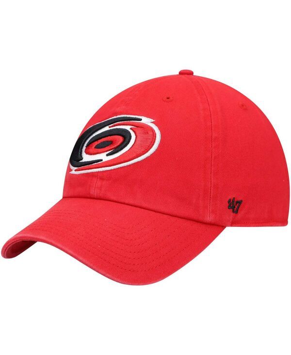 47 ブランド メンズ アクセサリー 帽子 47 Brand Mens Red Carolina Hurricanes Team Clean Up Adjustable Hat Red レッド