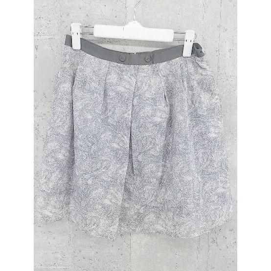 ◇ Liesse リエス タグ付 定価 1.4万円 デザイン ミニ ギャザー スカート 4 グレー系 * 【1002797422682】