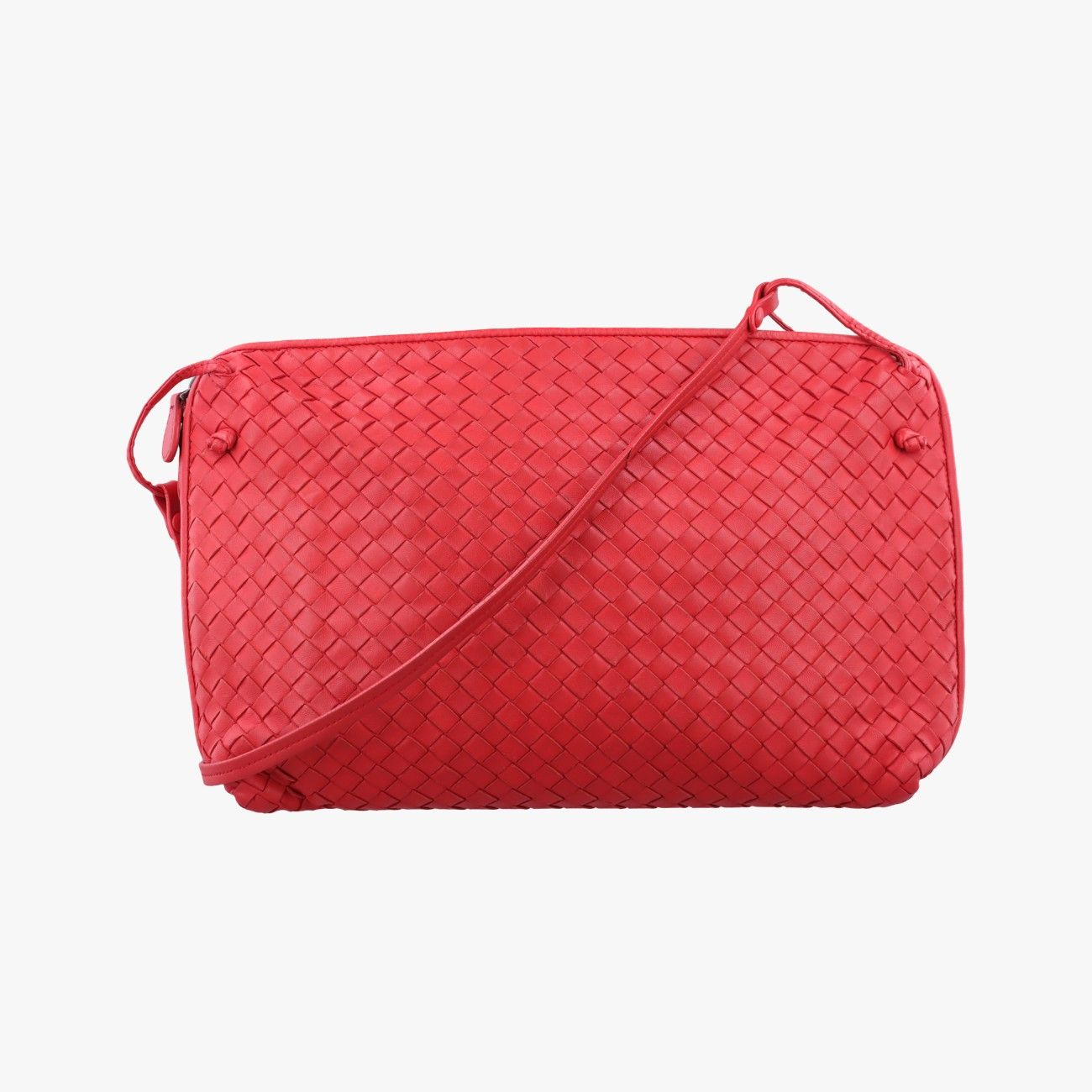 ボッテガヴェネタBottega Venetaノディーニ イントレチャート レッド ラムスキン B02326545X